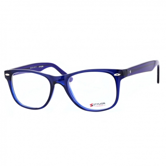 Okulary zerówki korekcyjne oprawki nerdy STAC-15D niebieskie